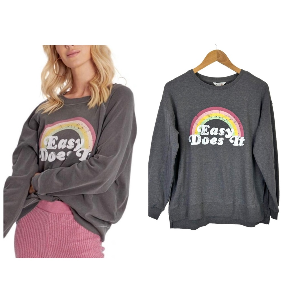 Wildfox Easy Does It Gray Sweater in size Small